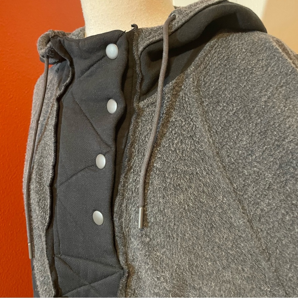 Free People Women’s The Sadie Surplus We The‎ Free Gray Knit Hooded Jacket - Picture 3 of 5